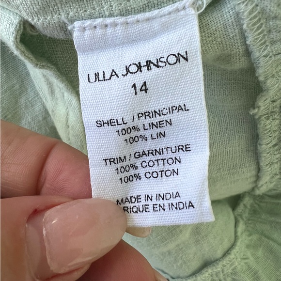 New Ulla Johnson Corianne Dress Linen Tiered Cerulean NWT Womens 14 - Picture 8 of 8